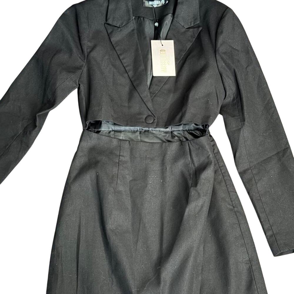Missguided Petite Black Cut Out Blazer Dress NWT Size 4